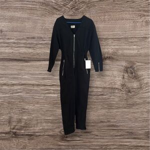 Etica Black Janai Moto Jumpsuit Size Small
